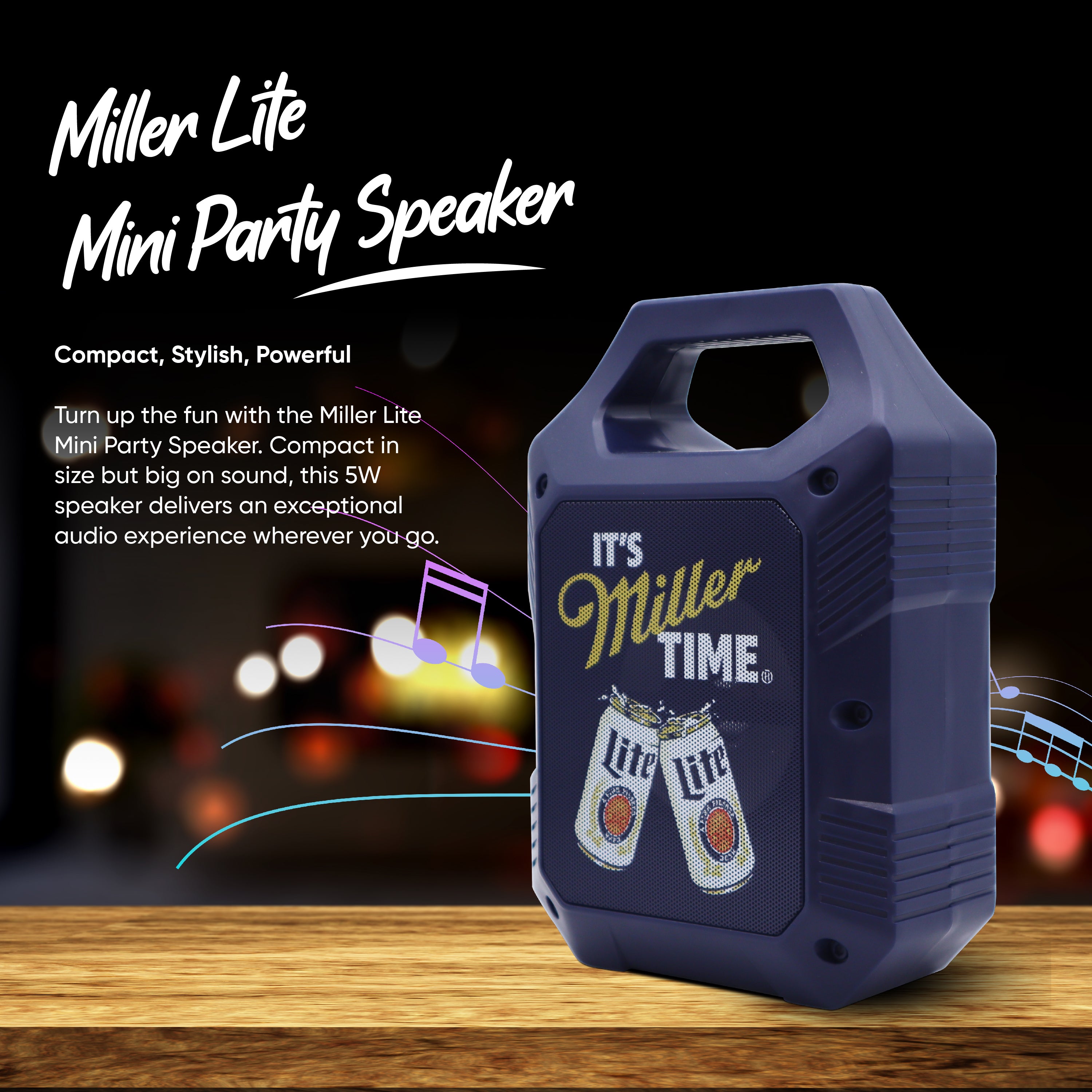Miller Lite/Coors Light Mini Party Speakers with LED Lights